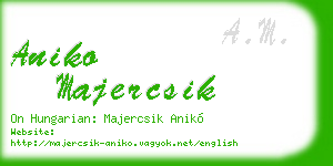 aniko majercsik business card